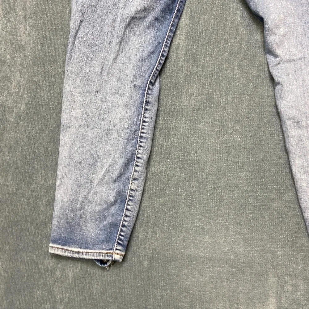 Banana Republic Jeans Mens 35x20 Blue Denim Cotton Stretch High Rise Skinny Leg
